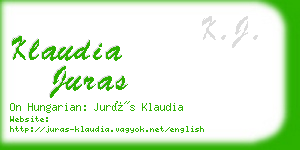 klaudia juras business card